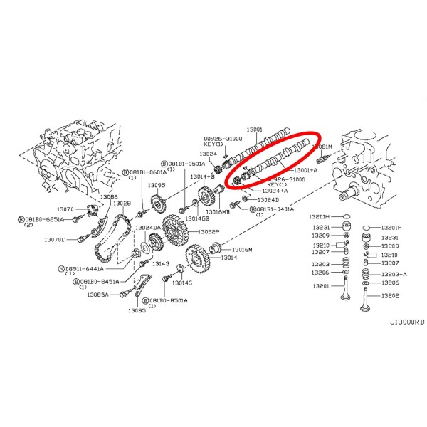 ARBRE A CAMES ZD30 AVANT ECH 13001-MA71A NET HTT647270 13001-MA71A  7421049284 29495 1002122N