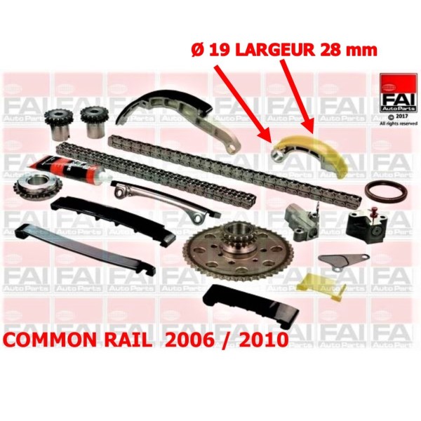 KIT CHAINE YD25 COMMON RAIL 08/2006 A 01/2010 NET HT