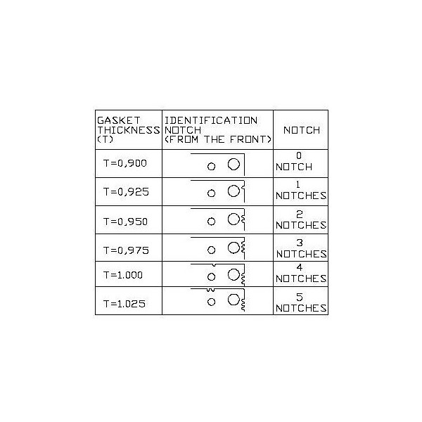 JC NISSAN YD25 DDTI 3 CRANS  EP 0.975 mm FAI NET HT (61-53635-30)