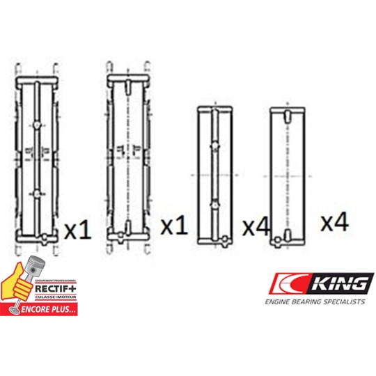 COUSSINETS DE LIGNES  STD KING N47