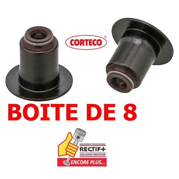 Joint de queue de soupape , Boite de 8 joints, pour moteur iveco hpi 2.3 3.00  718.210 12021900 12019782 vsk1625 70-37553-00 12-