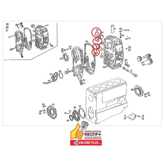 KIT JOINT TORIQUE POUR GROUPE POMPE A HUILE SOFIM 2.8 COMMON RAIL500377026 504027989 99446913 500366515 504027985 140142 5003770