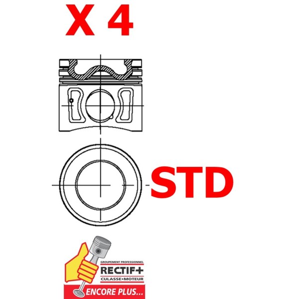 PISTON STD 86mmPK183000 3104949000 1709144 1709141 41765600 013PI00137000 8742770050 9800484180 9800484380 9800484580 4949000
