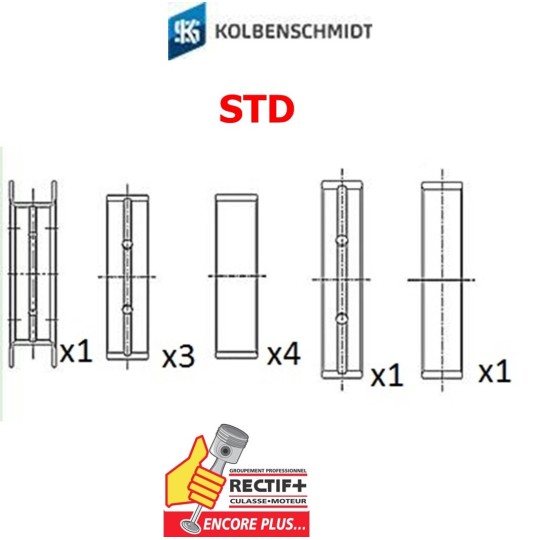 COUSS DE LIGNES STD  XS7Q-6W332-AB, XS7Q-6W331-AB, XS7Q-6A338-AC, XS7Q-6337-AB 843750 843740 1214454 H10185STD MB5675AM 37006600