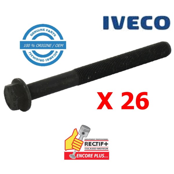 VIS DE CULASSE ORIGINE IVECO SERIE 8060 NET HT LOT DE 26 4796457