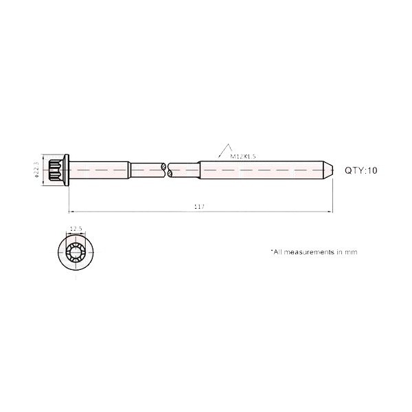 KIT DE VIS DE CULASSE BGA F4R BK4304 B1018 81025700 258180 9550982 143215401 7701471366 