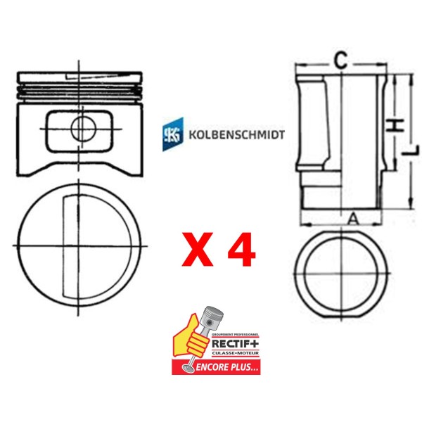 CYLINDREE KS PSA  1.9MM LOT DE 4 NET HT