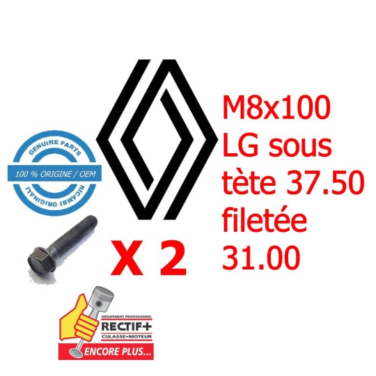 PAIRE DE VIS DE BIELLE RENAULT NISSAN 0.9 1.2 TCE 12109EN200