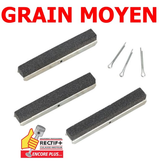 JEU DE 3 PIERRES DE 75 MM  GRAIN MOYEN SEMI FINITION POUR APPAREIL A DEGLACER VS 162  VS1621