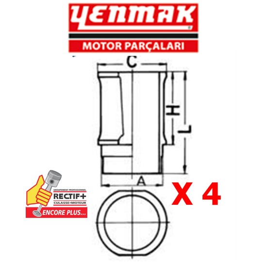 CHEMISES FINIES YENMAK PSA  1.9MM LOT DE 4 NET HT