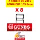 SOUPAPE ECH GUNES YD25 A PARTIR DE 2011 LONGUEUR 105.5mm LOT DE 8 NET HT