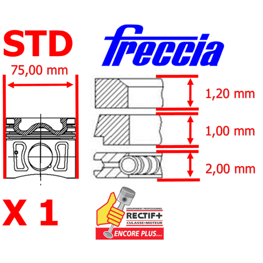 SEGMENTATION UNITAIRE PEUGEOT ø 75.00 STD NET HT FRECCIA EB2