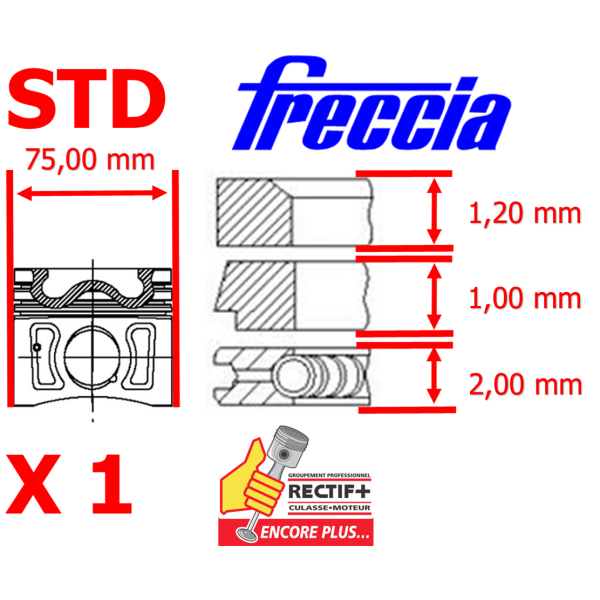 SEGMENTATION UNITAIRE PEUGEOT ø 75.00 STD NET HT FRECCIA EB2