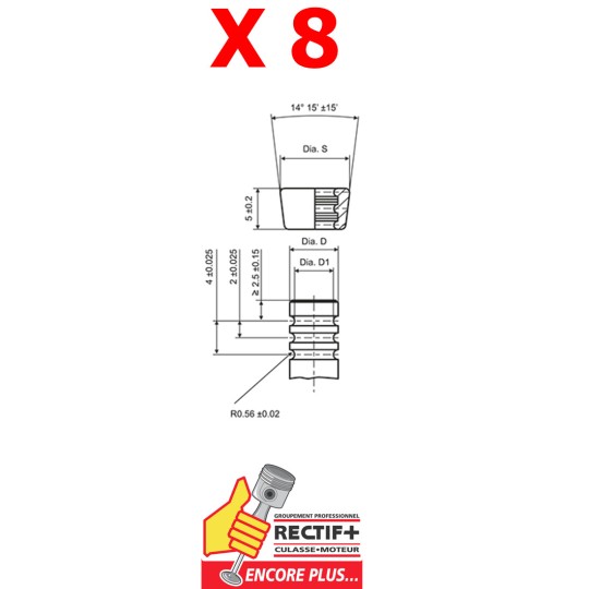 CLAVETTE MK-9H (lot de 8) NET HT