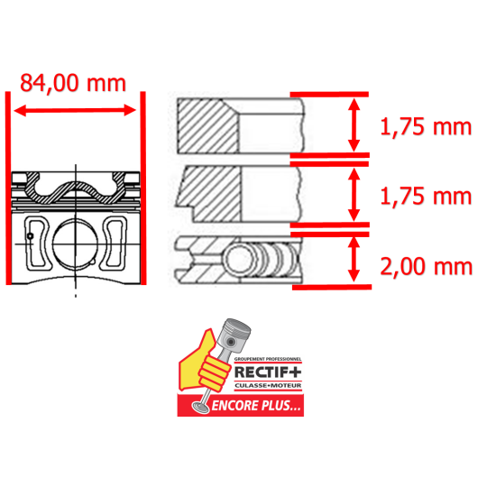 SEGMENTATION BMW N47 JEU MOTEUR POWERSEAL NET HT