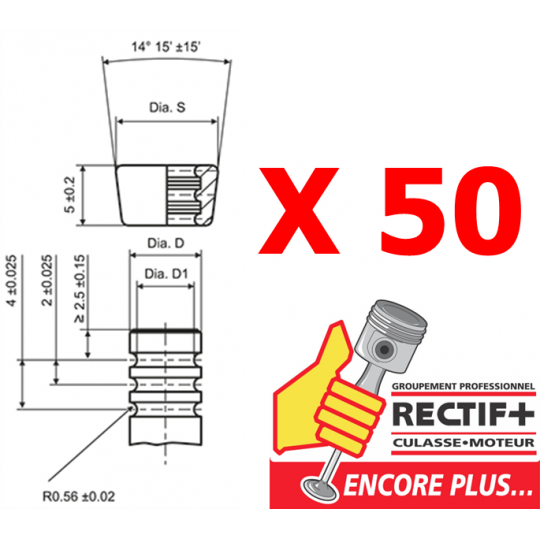 Clavette de soupapes (demi cone) type MK-6H mk6h POUR SOUPAPES ø 6

 MK-6H,