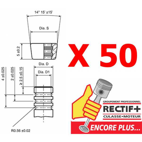 Clavette de soupapes (demi cone) type MK-6H mk6h POUR SOUPAPES ø 6

 MK-6H,