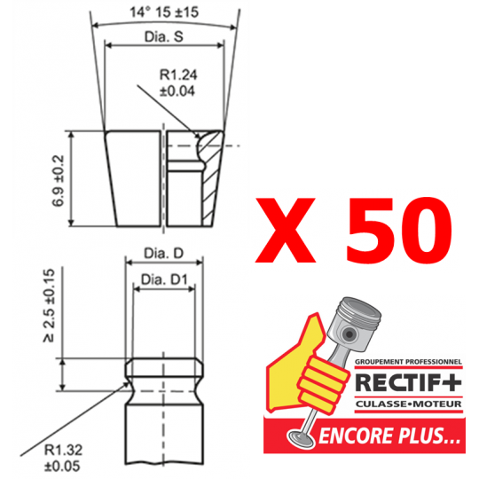 CLAVETTE LK-6H (lot de 50) NET HT