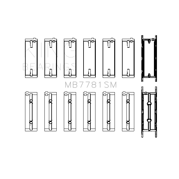 COUSSINETS DE LIGNES  STD KING N57 (6 CYL.) NET HT (77953600)