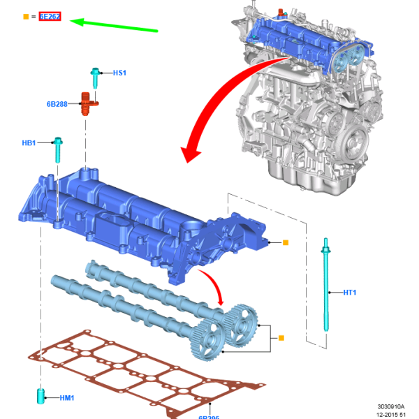 MODULE PORTE ARBRES A CAMES FORD ORIGINE 2.00 TDI NET HT