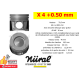Lot de 4 pistons Nural cote réparation +0.50 mm pour moteur Renault R9M 1.6 dCi et Mercedes OM622 8742490700