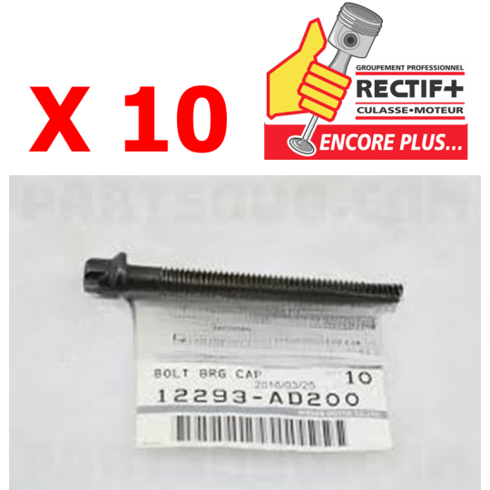 LOT DE 10 VIS ORIGINE NISSAN POUR MOTORISATION YD22 YD25

12293AD200