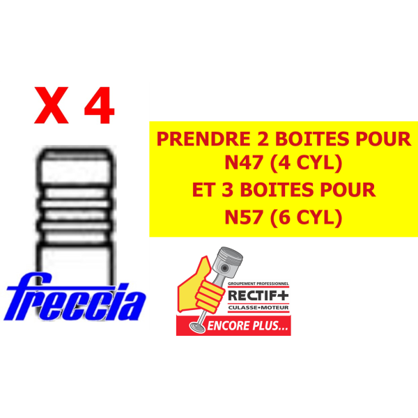 SOUPAPES ECH BMW N47 FRECCIA LOT DE 4 NET HT
