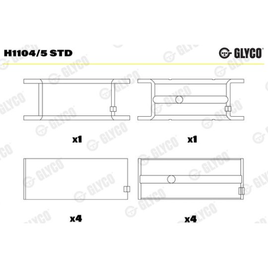 H1104/5 STD 840390 99473771 2997794 99432214 99432216 99432218 99432221 H11045STD MB5014CP 77884600 007HS20359200