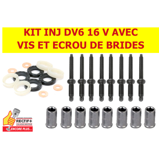 KIT DE JOINT AVEC VIS ET ECROUS DE BRIDES DV6 16V OEM NET HT