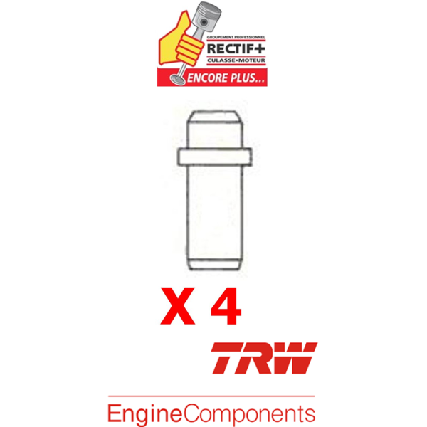 LOT DE 4 GUIDES TRW VAG DIESEL ø 7 LONGUEUR 36.50 mm NET HT (G3593)
