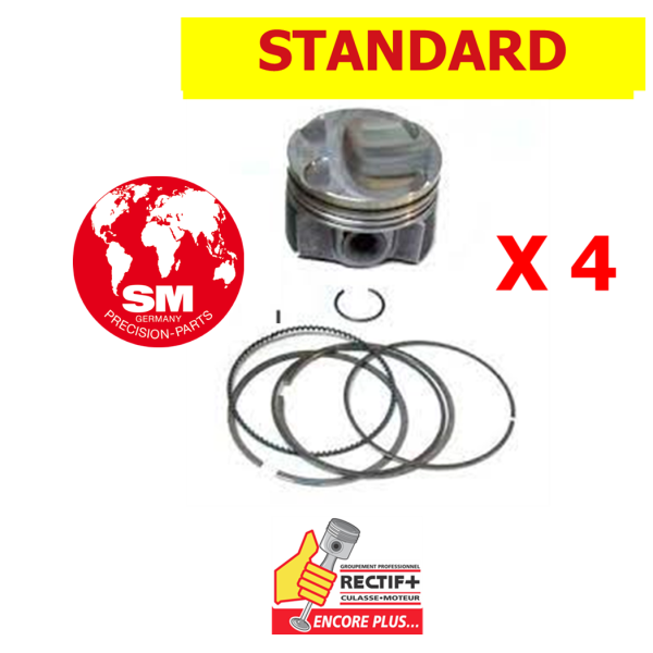 LOT DE 4 PISTONS STD SM 1.2 TCE H5F NET HT