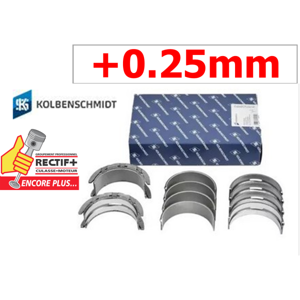 COUSSINETS DE LIGNES  +0.25mm  KS N57 (6 CYL.) NET HT