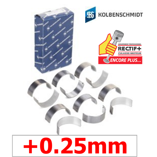 JEU DE COUSSINETS DE BIELLES +0.25 mm KS BMW N57 (6 CYL.) SPUTTER NET HT