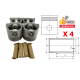 KIT CHEMISES PISTONS COMPLET (JEU DE 4) MAHLE 688 C1E NET HT