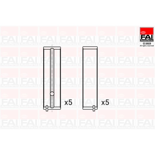 JEU DE COUSSINETS DE LIGNES STD FAI POLYMERE LR/JAGUAR 204DTA