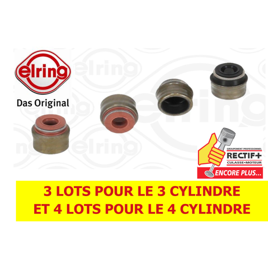 JEU DE 4 JOINTS DE QUEUES SOUPAPES H5D H5H PAR CYLINDRE ELRING NET HT