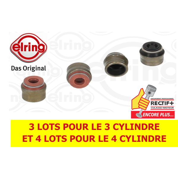 JEU DE 4 JOINTS DE QUEUES SOUPAPES H5D H5H PAR CYLINDRE ELRING NET HT