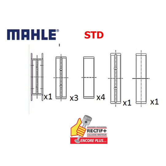 COUSS DE LIGNES MAHLE STD PUMA 2.0 2.2 2.4 NET HT A JOUES