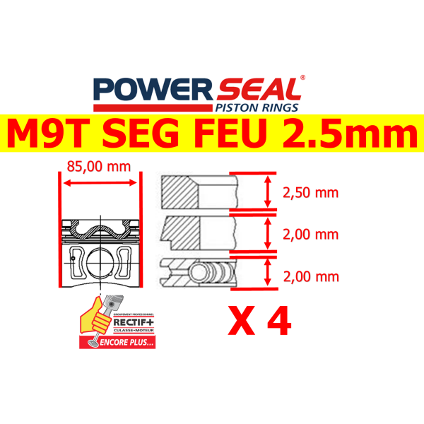 SEGMENTATION POWERSEAL JEU MOTEUR M9T NET HT