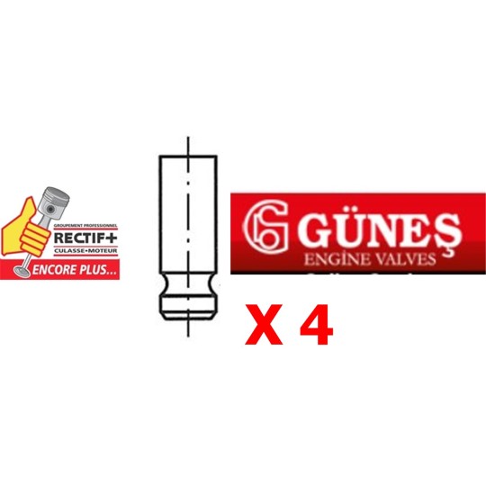 Soupape Adm F9Q NET HT lot de 4 GUNES