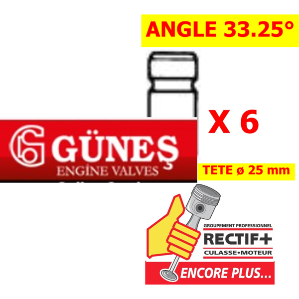 SOUPAPE ECH GUNES EB2 ø 25 LOT DE 6 NET HT