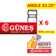 SOUPAPE ECH GUNES EB2 ø 25 LOT DE 6 NET HT