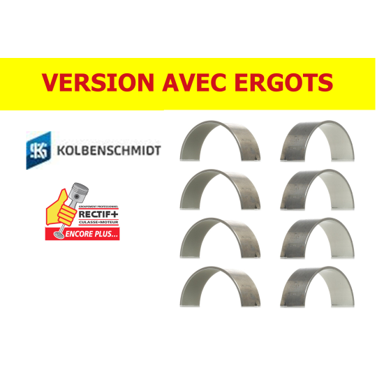 JEU DE COUSSINETS DE BIELLES VERSION SPUTTER ERGOTE KS PSA DW10