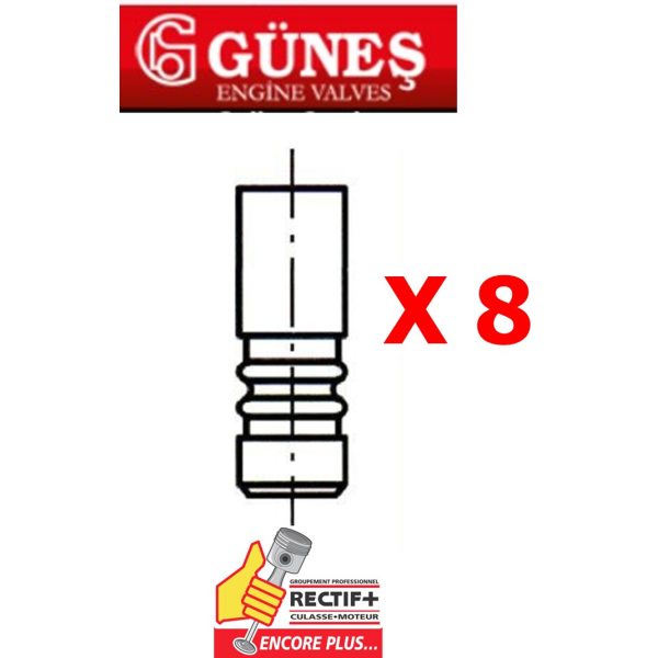SOUPAPE ADM GUNES DV5 PSA FORD LOT DE 8 NET HT (R8027/SCR R8017/SCR)