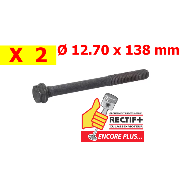 PAIRE VIS DE CULASSE JD LG 138 mm NET HT VENDUE A LA PAIRE