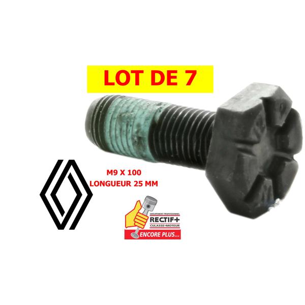 VIS DE VOLANT MOTEUR RENAULT MOTEUR R4 R5 R6 R7 R8 R10 7701854191 LOT DE 7