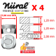 LOT DE 4 PISTONS COMPLETS  STD NURAL EP6 5FY EP6DTS NET HT