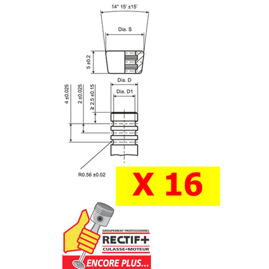CLAVETTE MK-8H (lot de 16) NET HT MK8H