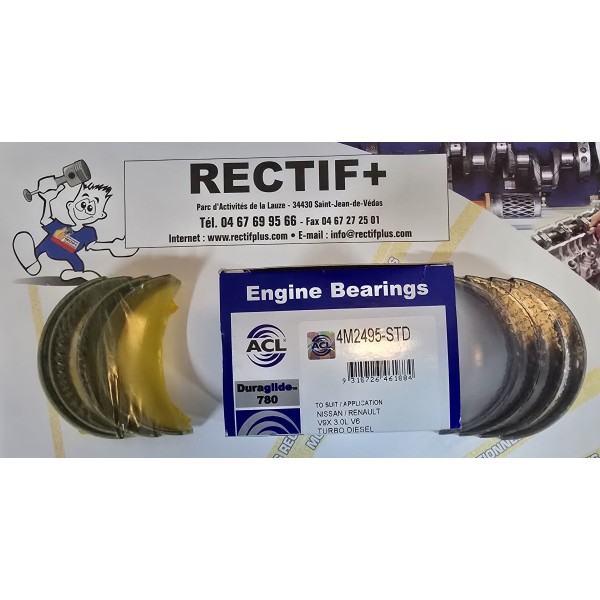 JEU DE COUSSINETS DE LIGNES ACL POUR MOTEUR RENAULT NISSAN INFINITI V9X  V9X791  V9X891 6B2494STD 4M2495STD