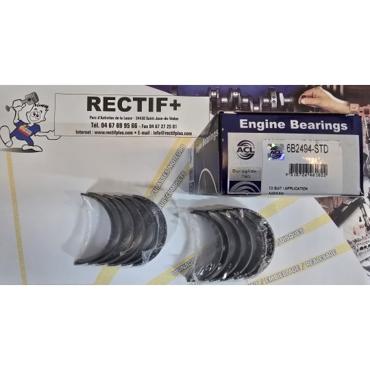 JEU DE COUSSINETS DE BIELLES ACL POUR MOTEUR RENAULT NISSAN INFINITI V9X  V9X791  V9X891 6B2494STD 4M2495STD